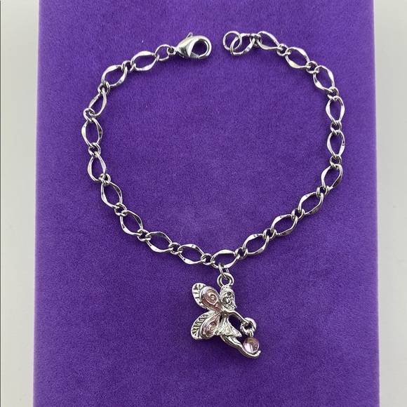 💛 Elegant Silver Fairy Charm Bracelet - Picture 1 of 5